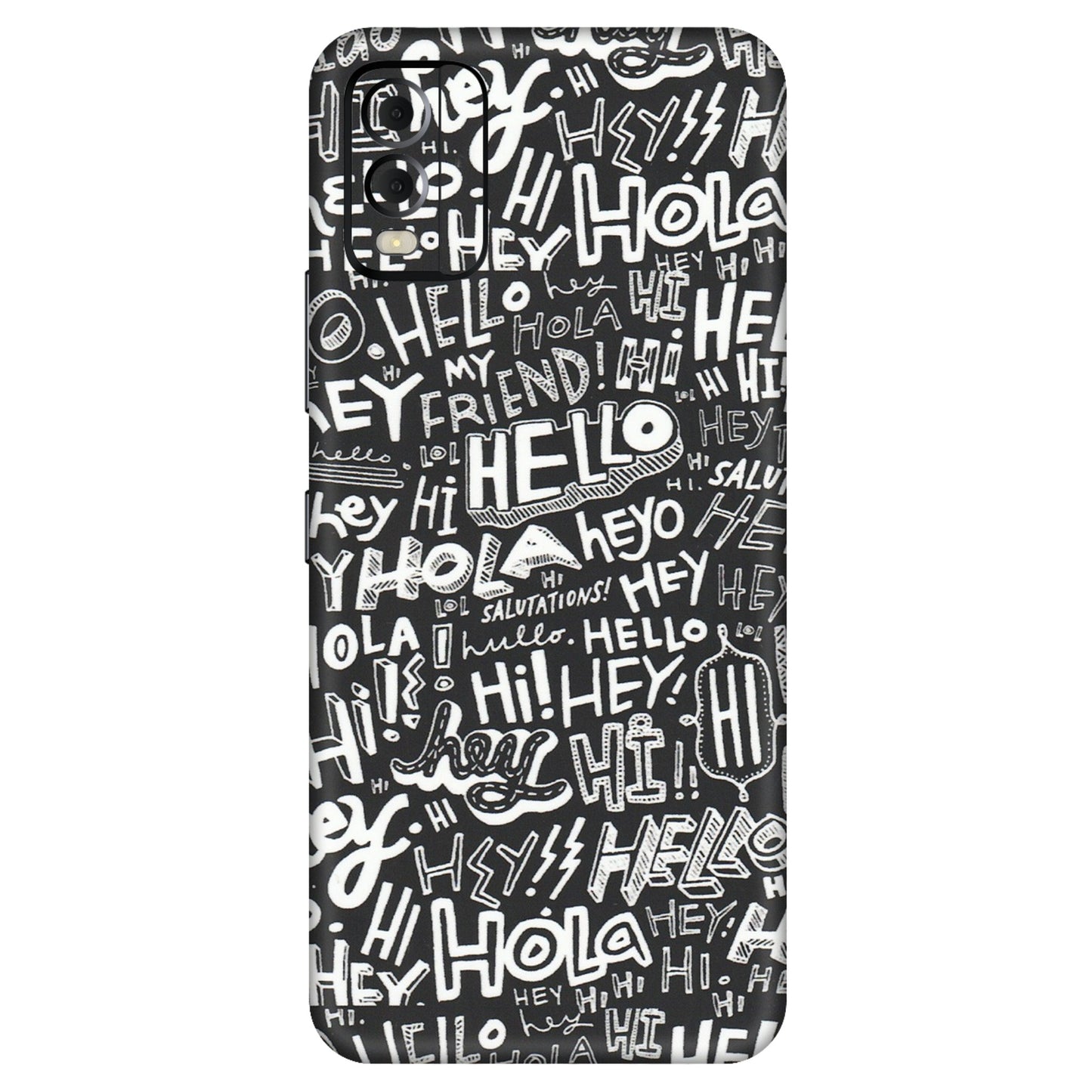HMD NOKIA Phone Skins (All Models) - Hi Hello Doodles - Matte Finish (M-25) HMD Nokia C22