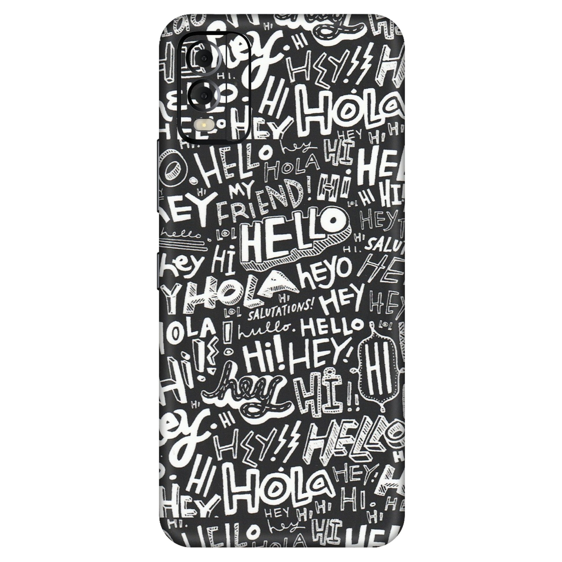 HMD NOKIA Phone Skins (All Models) - Hi Hello Doodles - Matte Finish (M-25) HMD Nokia C22