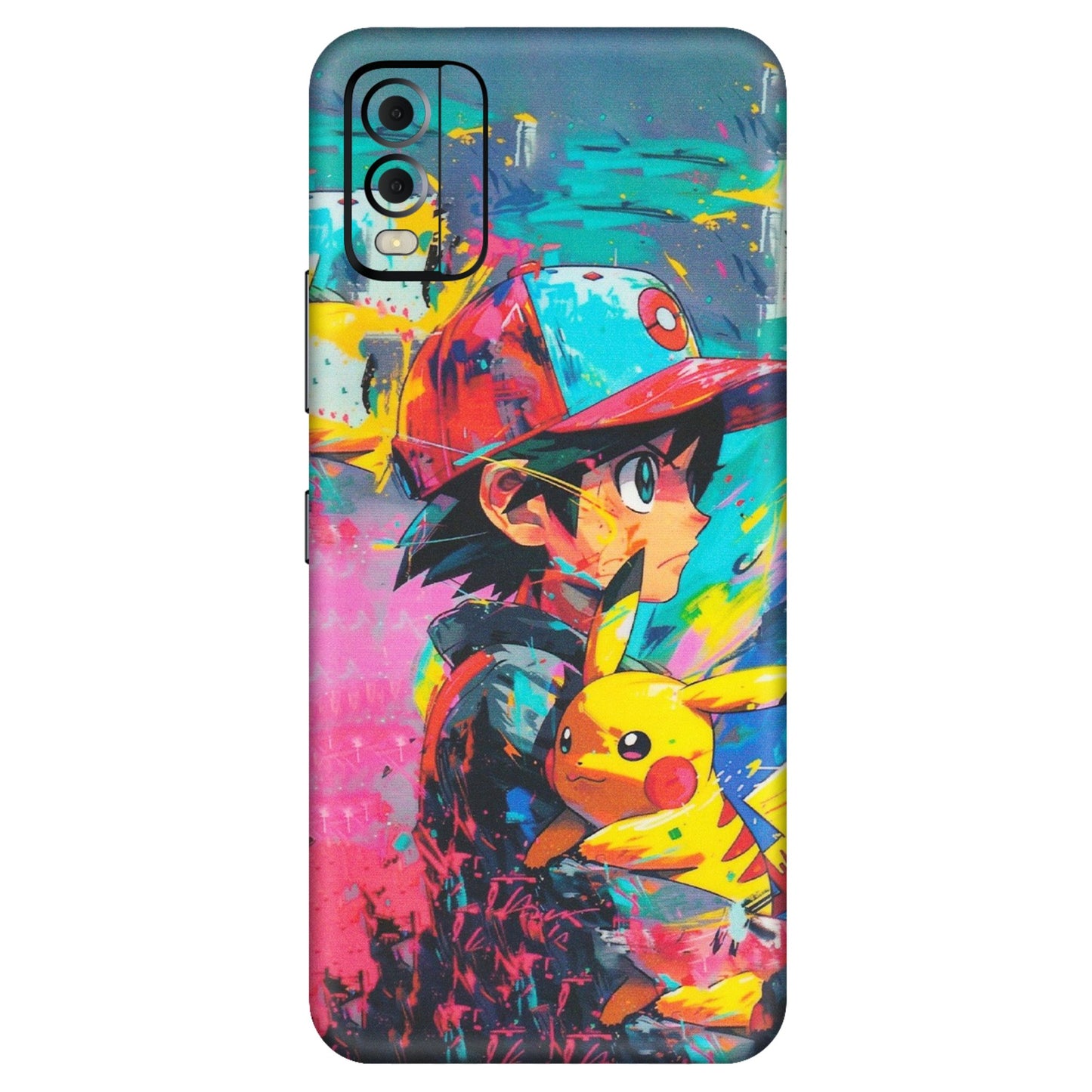 HMD NOKIA Phone Skins (All Models) - Ash & Pikachu - Matte Finish (M-26) HMD Nokia C22