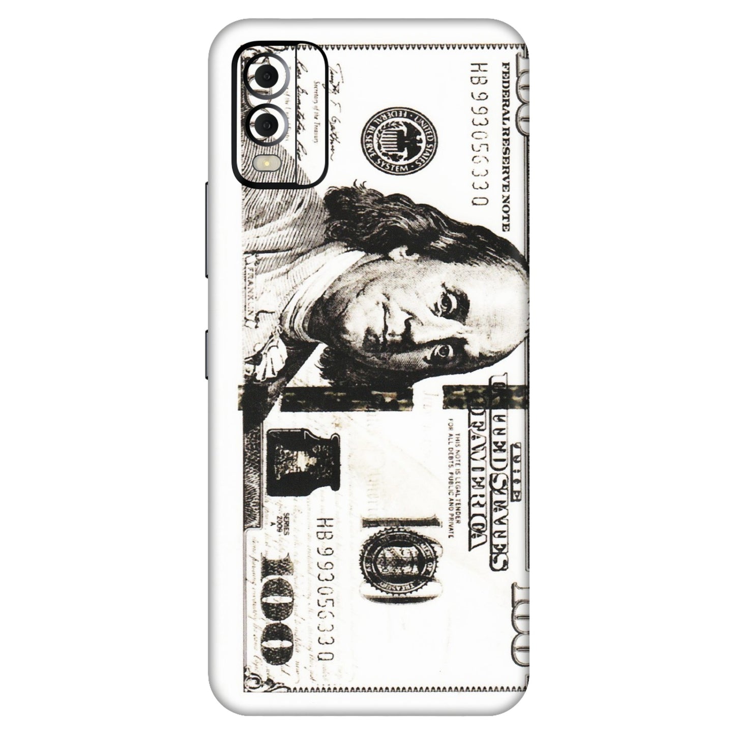 HMD NOKIA Phone Skins (All Models) - 100 Dollar Currency - Transparent Finish (T-01) HMD Nokia C22