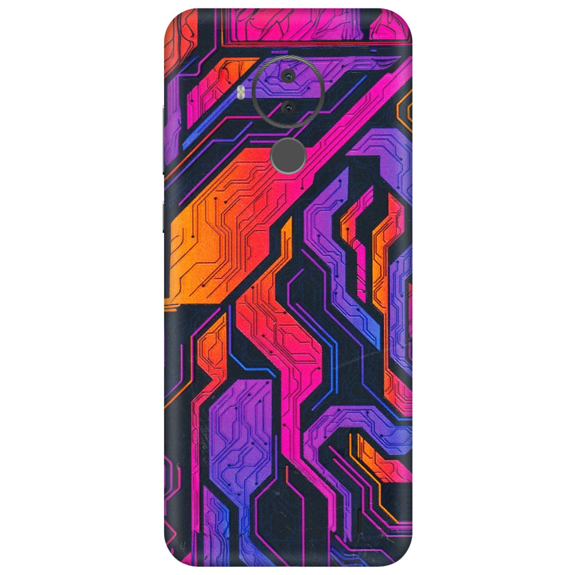 HMD NOKIA Phone Skins (All Models) - Tech Circuits Futuristic - 3D Embossed Finish (L-07) HMD Nokia C30