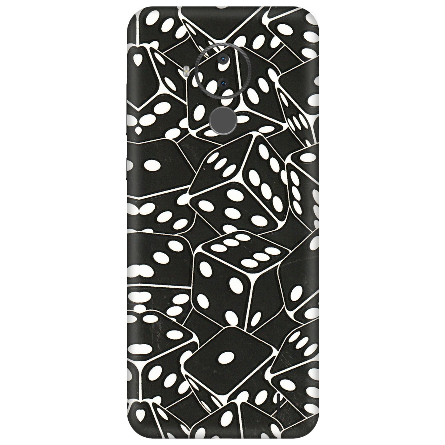 HMD NOKIA Phone Skins (All Models) - Big Black Dices - 3D Embossed Finish (L-106) HMD Nokia C30