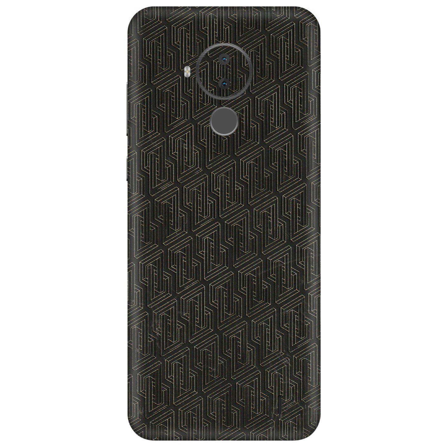 HMD NOKIA Phone Skins (All Models) - Black Abstract Pattern - 3D Embossed Finish (L-117) HMD Nokia C30