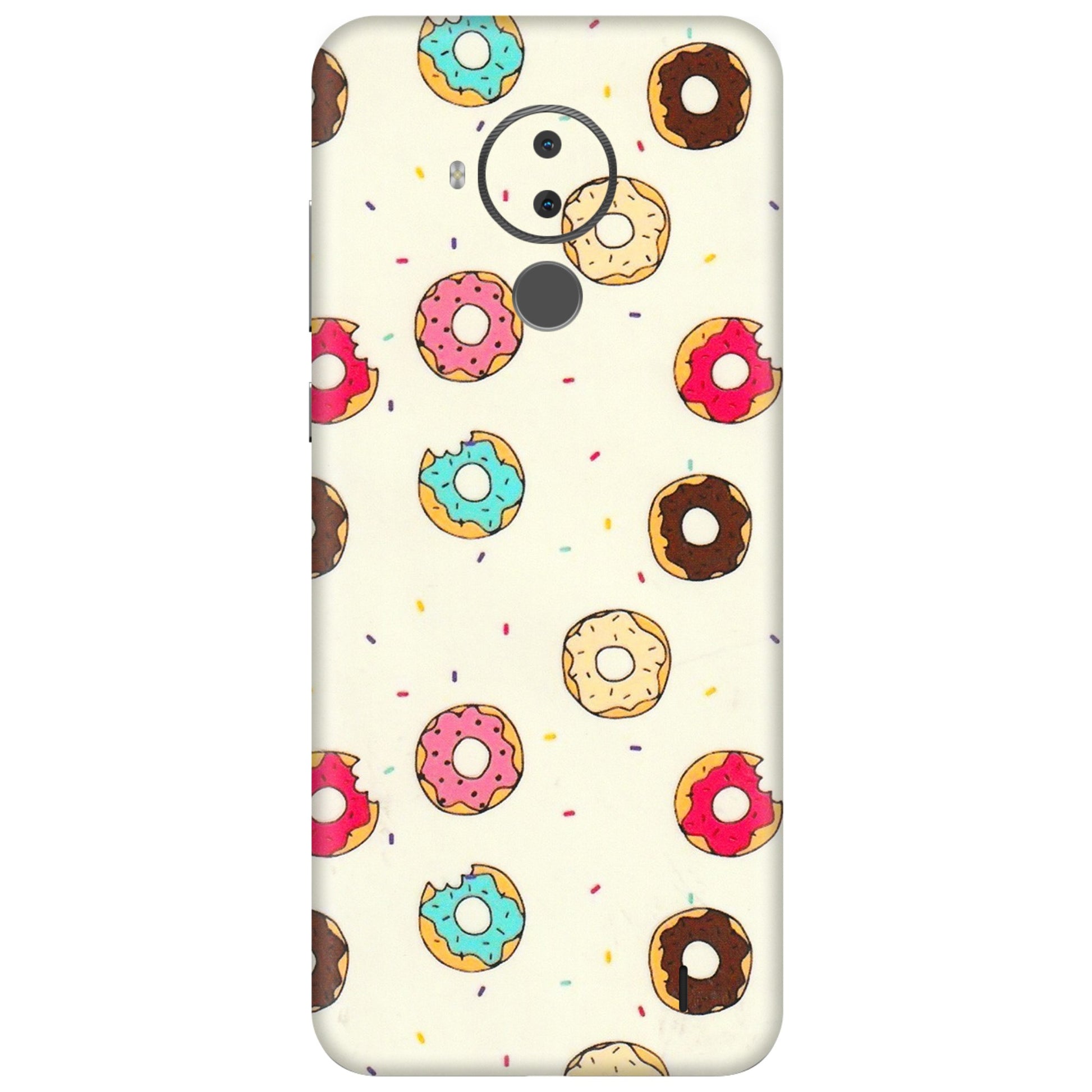 HMD NOKIA Phone Skins (All Models) - Mini Donuts Doodle Art - 3D Embossed Finish (L-122) HMD Nokia C30