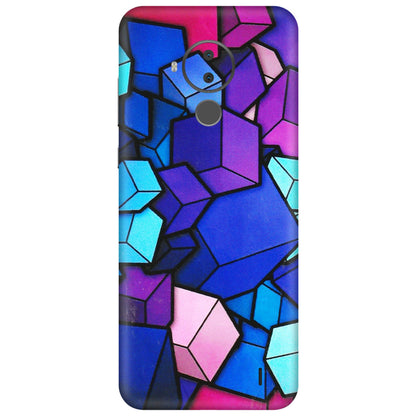 HMD NOKIA Phone Skins (All Models) - Cube Doodle - 3D Embossed Finish (L-141) HMD Nokia C30