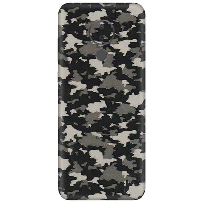 HMD NOKIA Phone Skins (All Models) - Black/Grey Camoflaunge - 3D Embossed Finish (L-142) HMD Nokia C30