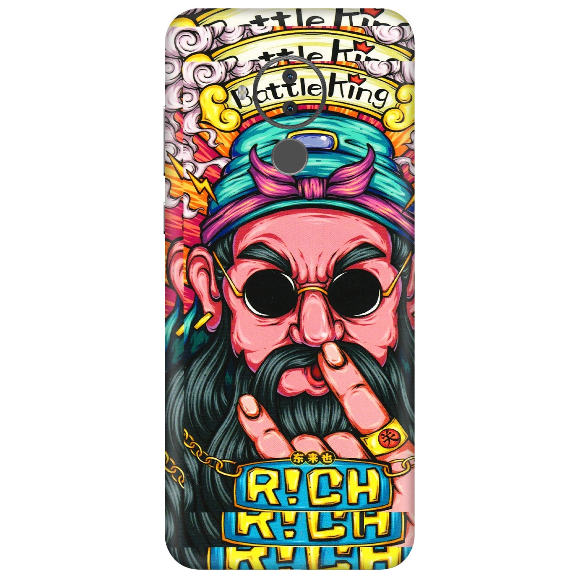 HMD NOKIA Phone Skins (All Models) - Battle King Dude Face - 3D Embossed Finish (L-178) HMD Nokia C30