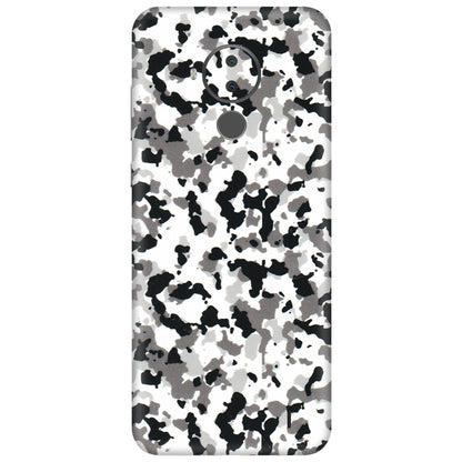 HMD NOKIA Phone Skins (All Models) - White Black Camouflage - 3D Embossed Finish (L-18) HMD Nokia C30