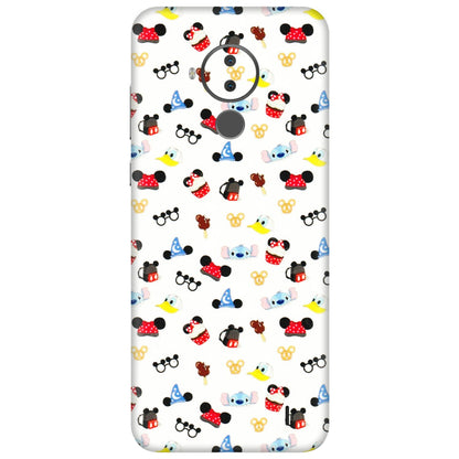 HMD NOKIA Phone Skins (All Models) - Minnie Mouse & Donald Doodles s - 3D Embossed Finish (L-194) HMD Nokia C30