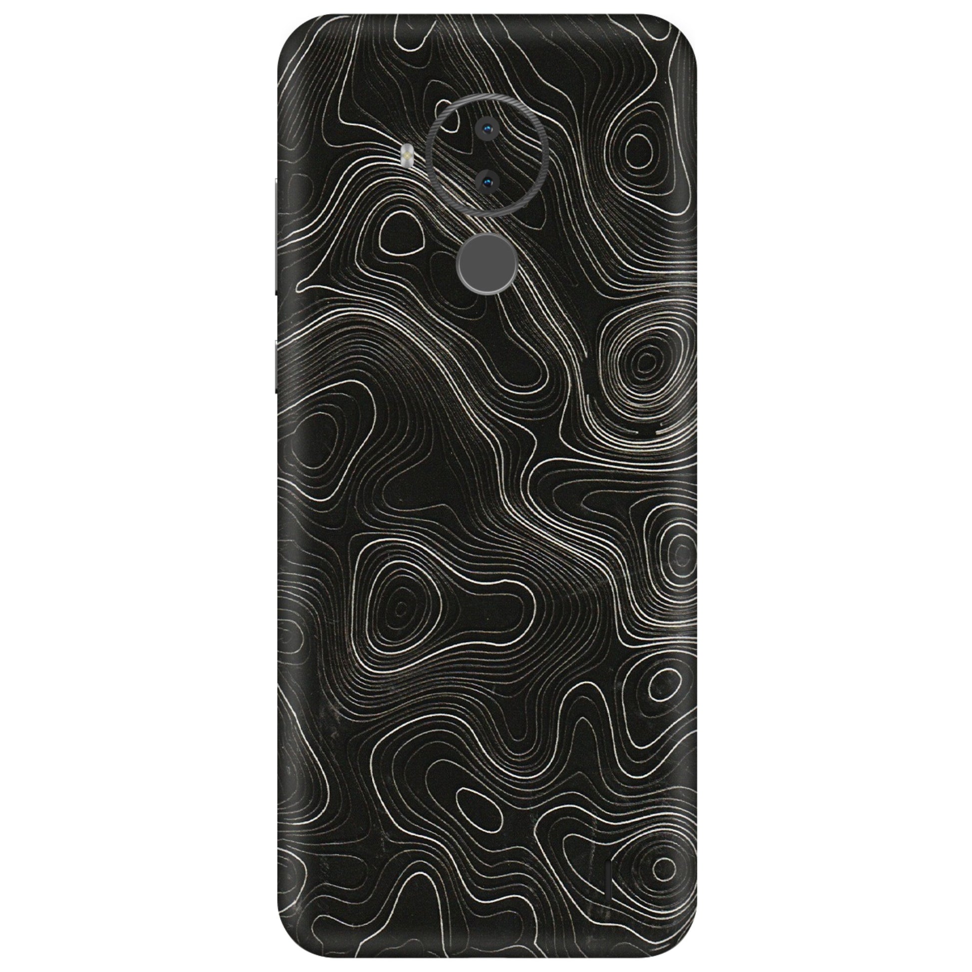 HMD NOKIA Phone Skins (All Models) - Black Swirl - 3D Embossed Finish (L-196) HMD Nokia C30