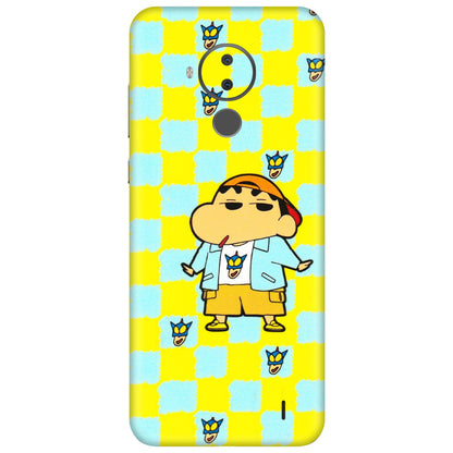 HMD NOKIA Phone Skins (All Models) - Yellow Blue Shinchan Cute - 3D Embossed Finish (L-221) HMD Nokia C30