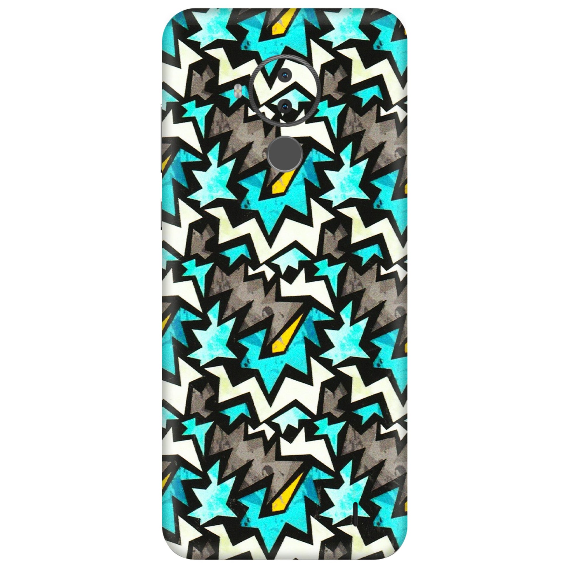 HMD NOKIA Phone Skins (All Models) - Funky Zig Zag - 3D Embossed Finish (L-223) HMD Nokia C30