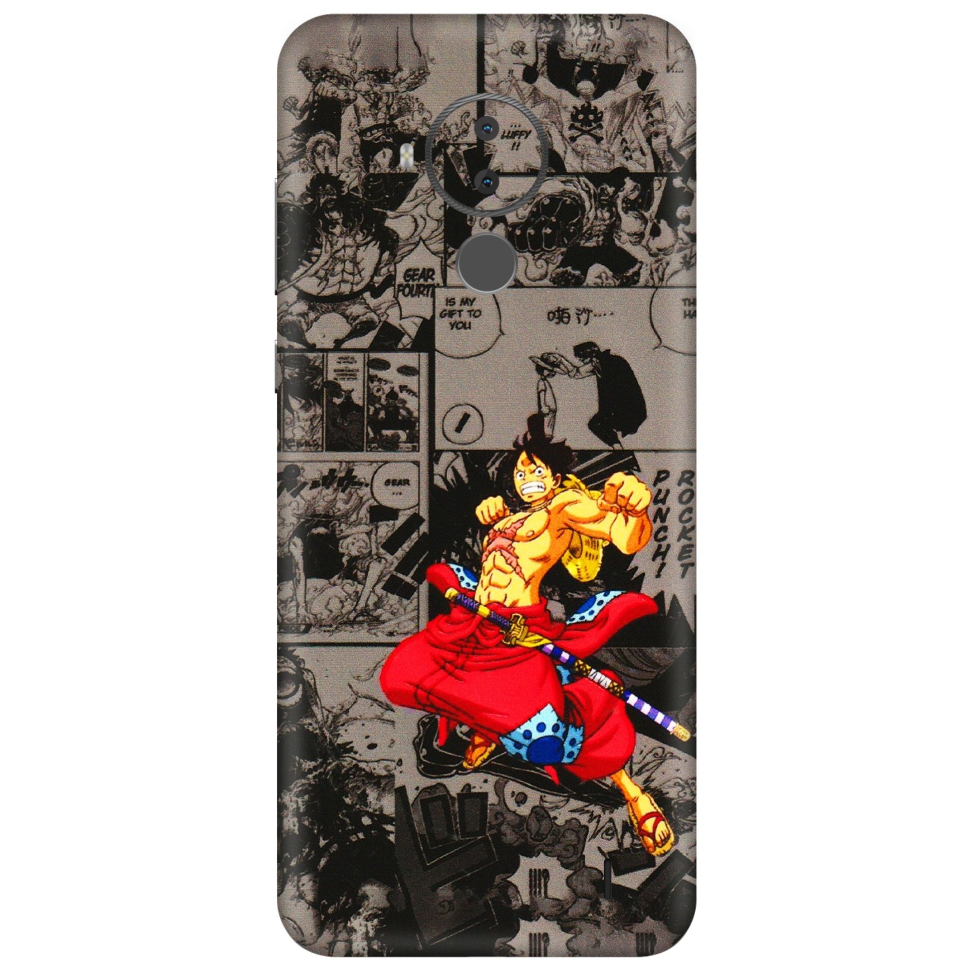 HMD NOKIA Phone Skins (All Models) - One Piece Rocket Punch Manga - 3D Embossed Finish (L-25) HMD Nokia C30