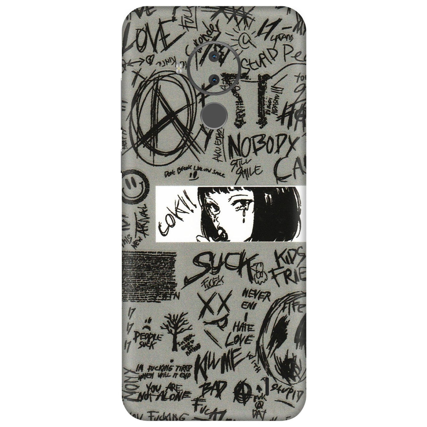 HMD NOKIA Phone Skins (All Models) - Never Have Love Anime - 3D Embossed Finish (L-260) HMD Nokia C30