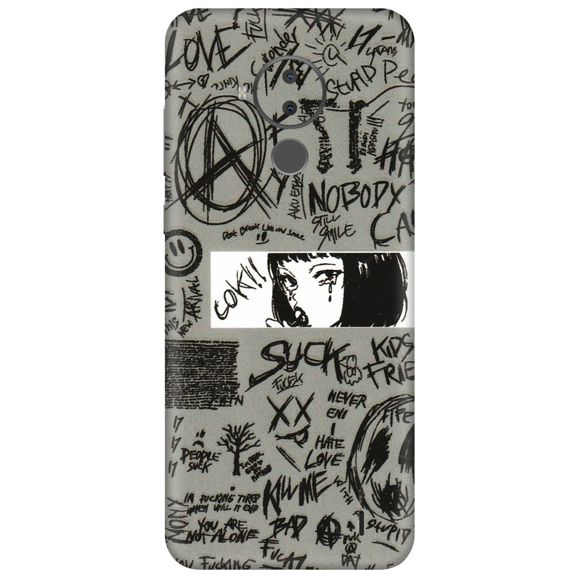 HMD NOKIA Phone Skins (All Models) - Never Have Love Anime - 3D Embossed Finish (L-260) HMD Nokia C30