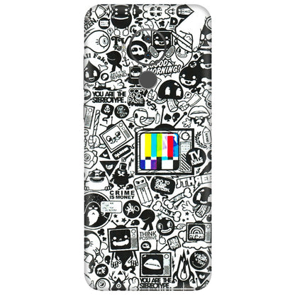 HMD NOKIA Phone Skins (All Models) - Doodles Positive Art - 3D Embossed Finish (L-263) HMD Nokia C30