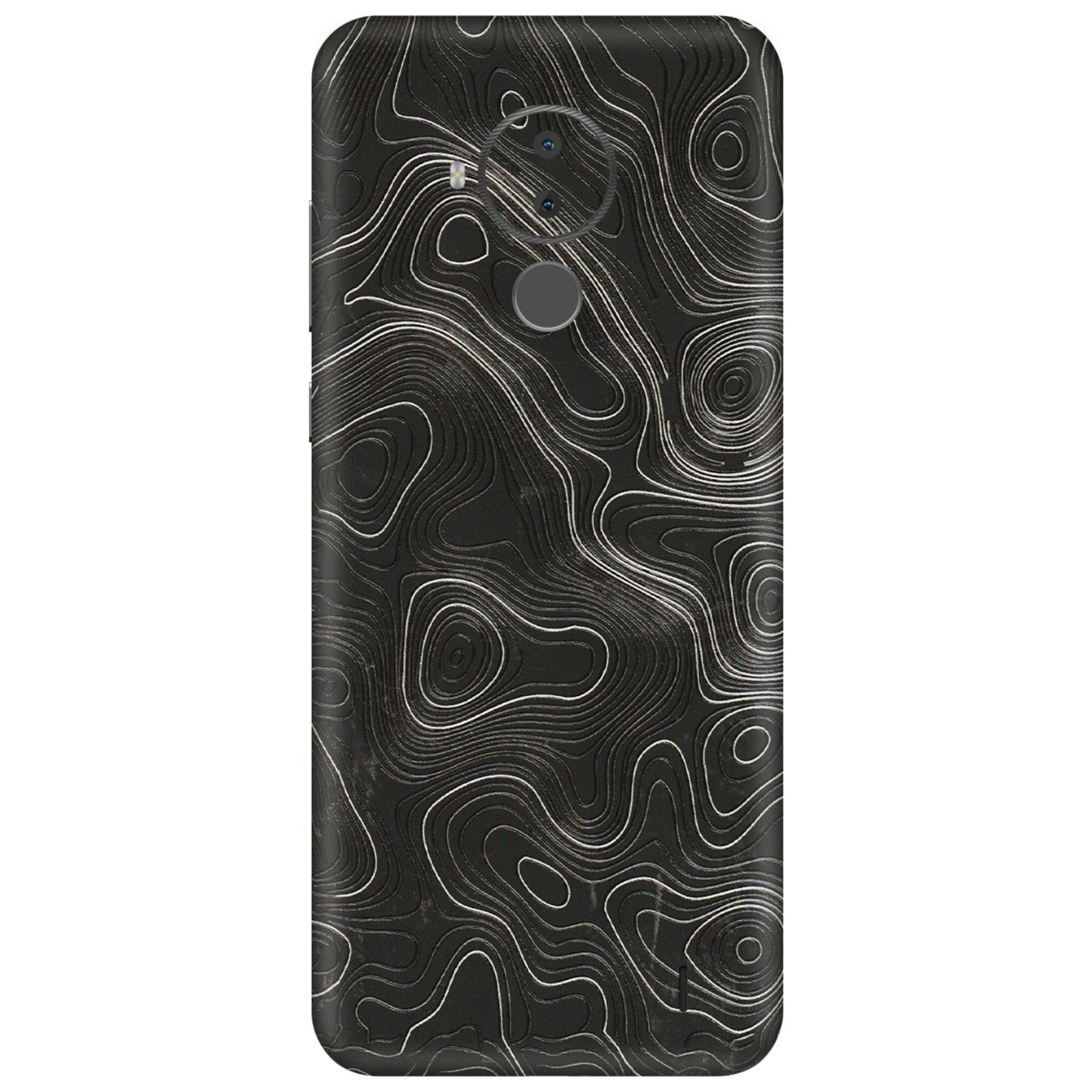 HMD NOKIA Phone Skins (All Models) - Abstract White Line Map - 3D Embossed Finish (L-269) HMD Nokia C30