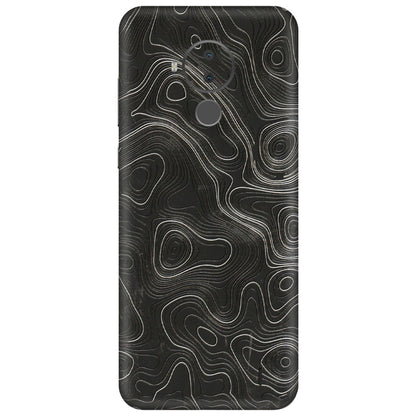 HMD NOKIA Phone Skins (All Models) - Abstract White Line Map - 3D Embossed Finish (L-269) HMD Nokia C30