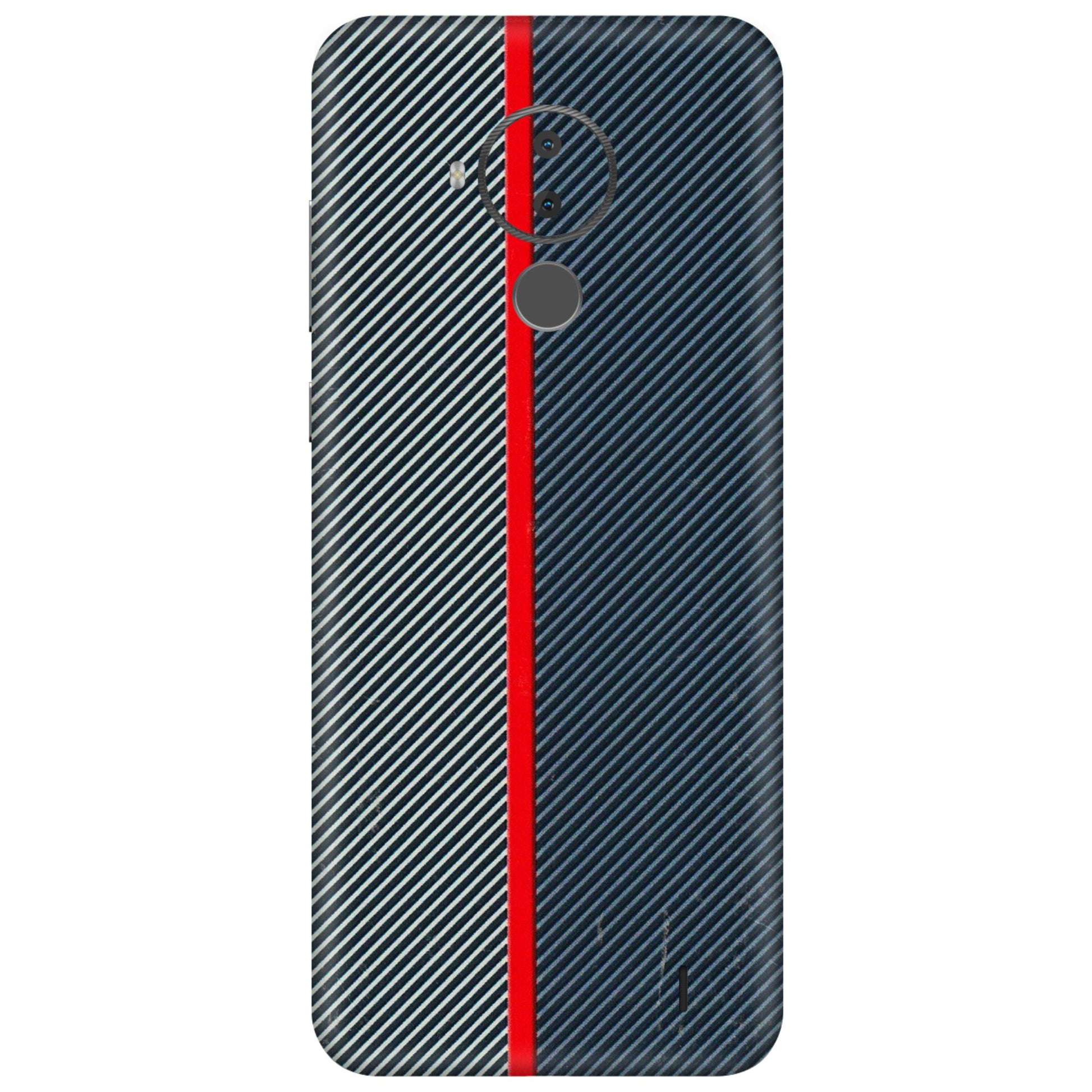 HMD NOKIA Phone Skins (All Models) - Blue Sober Lines - 3D Embossed Finish (L-305) HMD Nokia C30