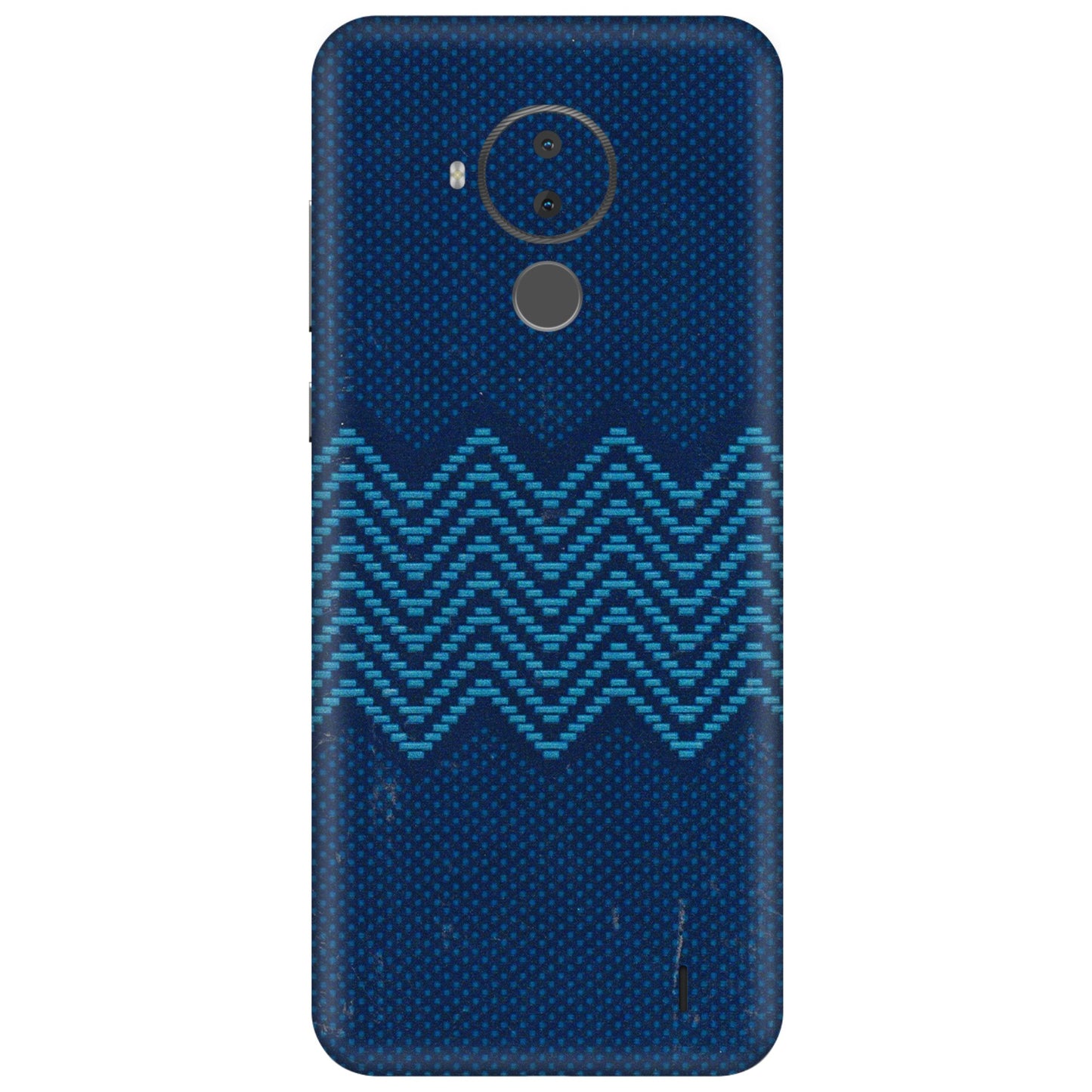 HMD NOKIA Phone Skins (All Models) - Blue Sober Waves - 3D Embossed Finish (L-306) HMD Nokia C30