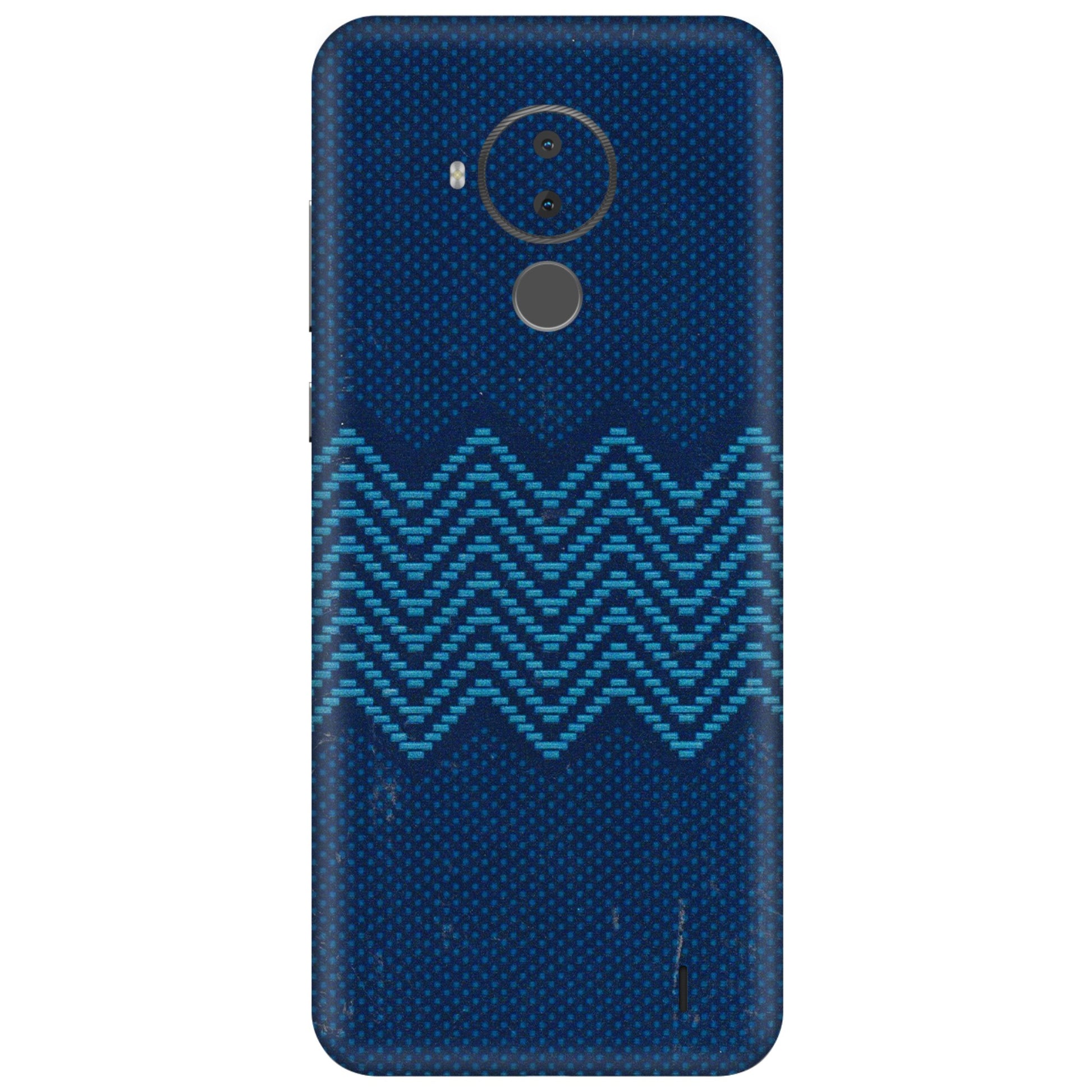 HMD NOKIA Phone Skins (All Models) - Blue Sober Waves - 3D Embossed Finish (L-306) HMD Nokia C30