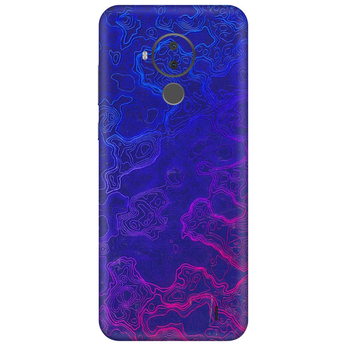 HMD NOKIA Phone Skins (All Models) - Purple Ripples Swirl - 3D Embossed Finish (L-314) HMD Nokia C30