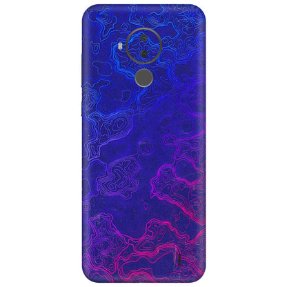 HMD NOKIA Phone Skins (All Models) - Purple Ripples Swirl - 3D Embossed Finish (L-314) HMD Nokia C30