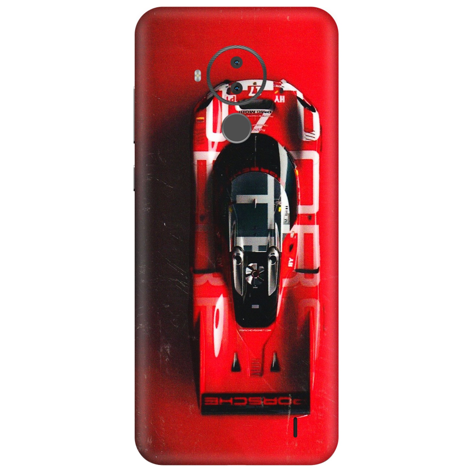 HMD NOKIA Phone Skins (All Models) - Red Porsche Car Logo - 3D Embossed Finish (L-315) HMD Nokia C30