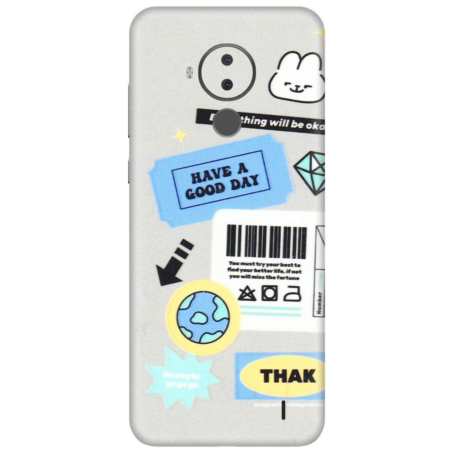 HMD NOKIA Phone Skins (All Models) - Will Be Okay Design - 3D Embossed Finish (L-316) HMD Nokia C30