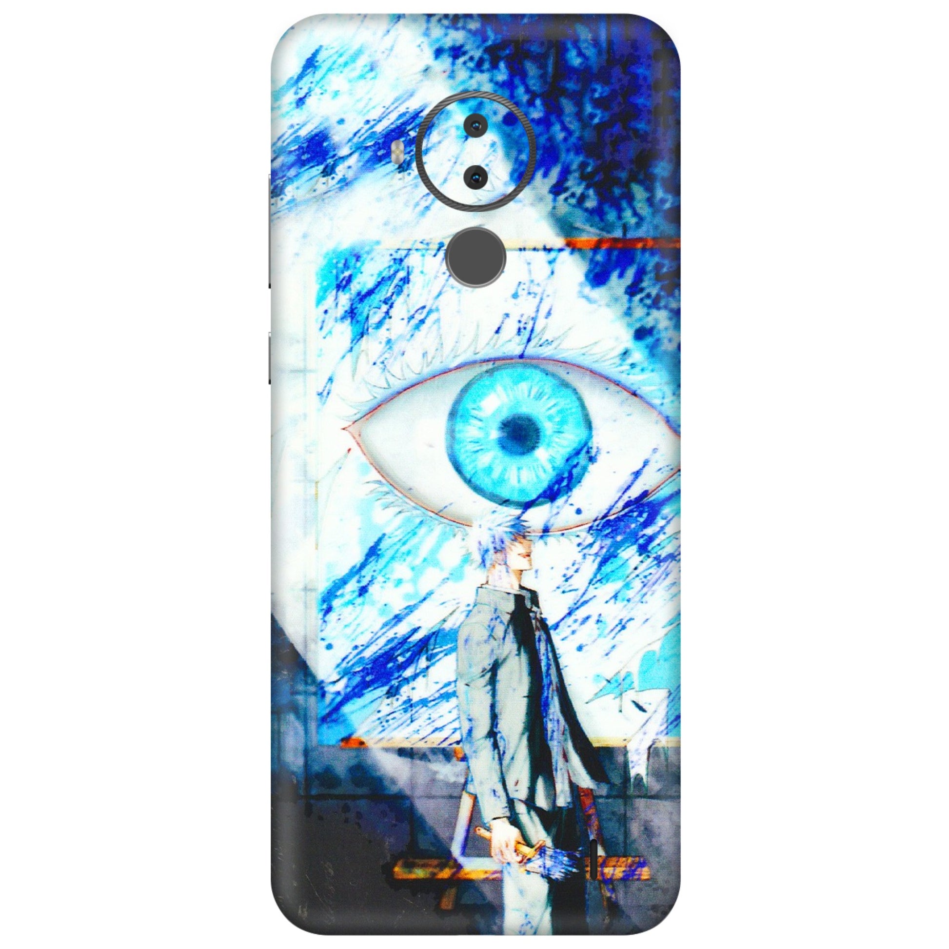 HMD NOKIA Phone Skins (All Models) - Anime Sea Blue Eye - 3D Embossed Finish (L-318) HMD Nokia C30
