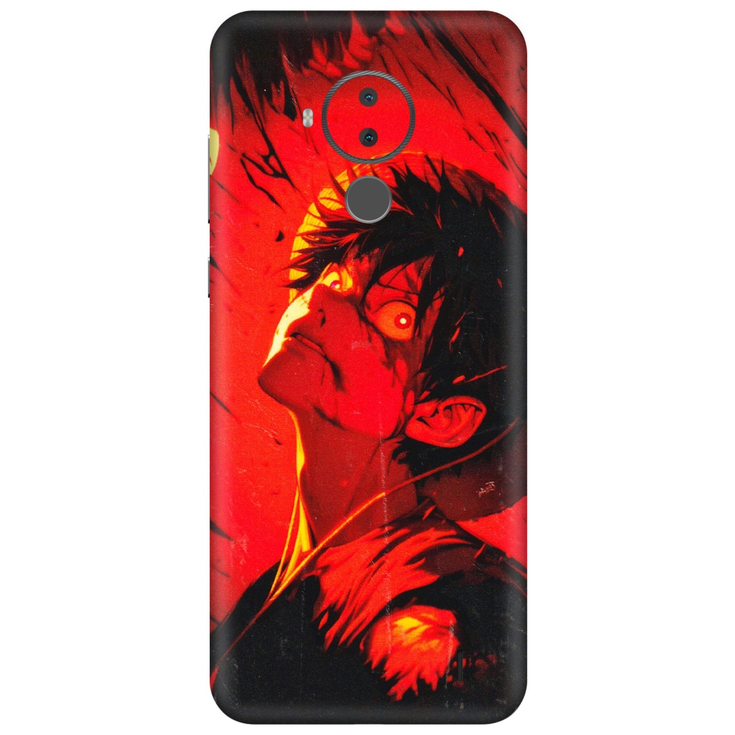 HMD NOKIA Phone Skins (All Models) - D.Luffy Power Up One Piece Anime - 3D Embossed Finish (L-326) HMD Nokia C30