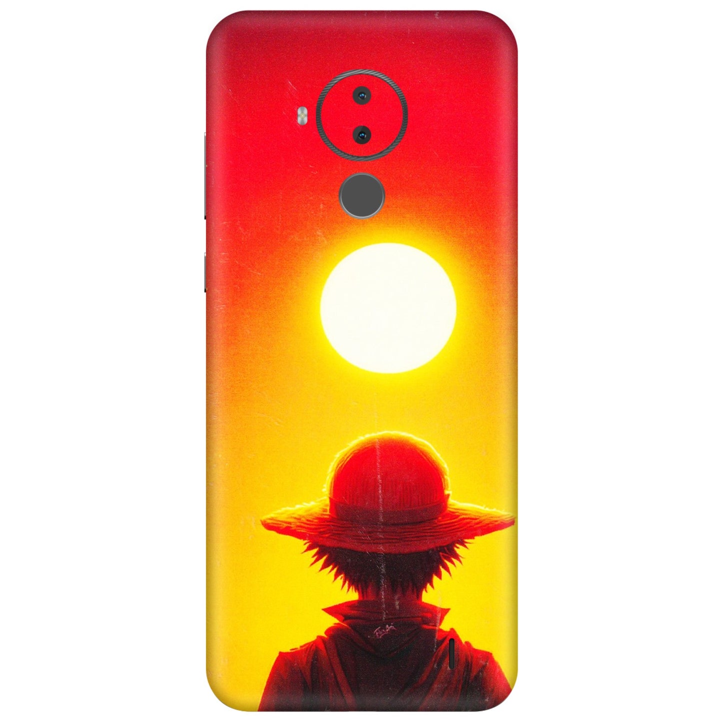 HMD NOKIA Phone Skins (All Models) - Cool Sunset With Monkey D.Luffy Anime - 3D Embossed Finish (L-329) HMD Nokia C30