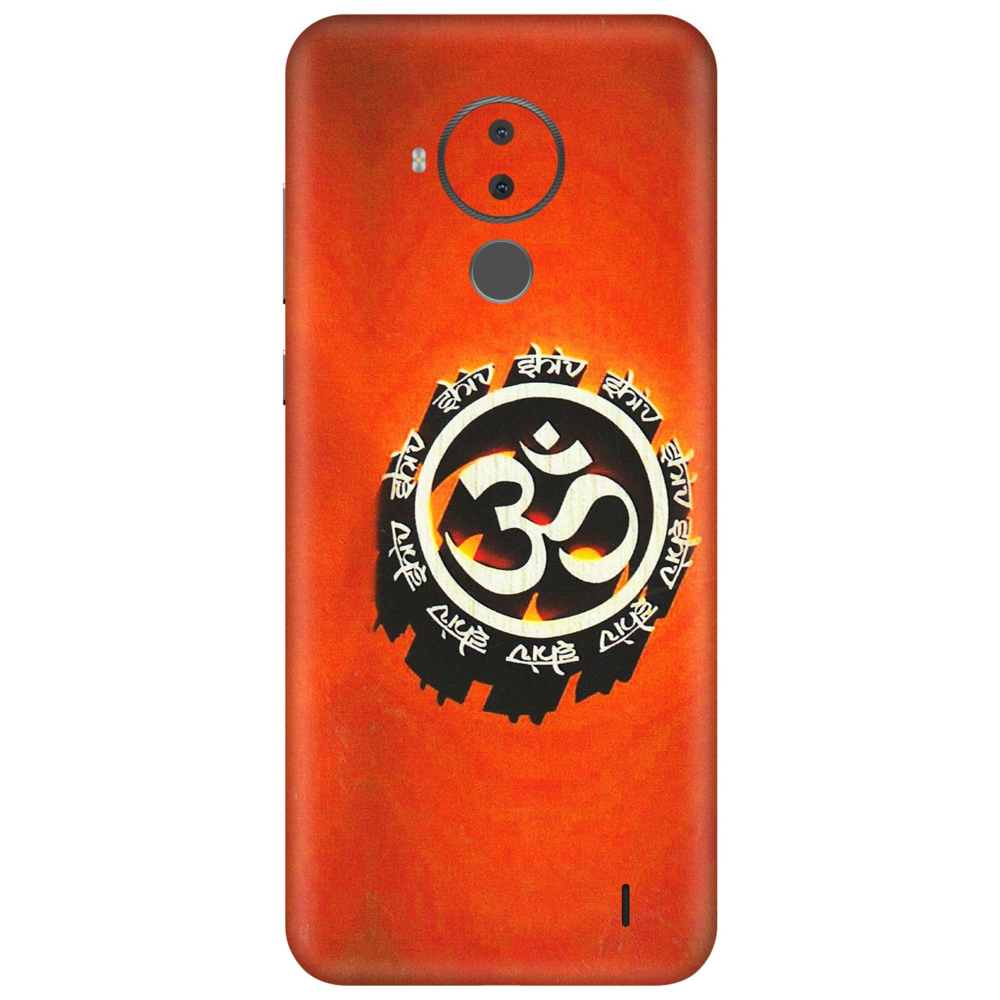 HMD NOKIA Phone Skins (All Models) - Aum Shiv Orange - 3D Embossed Finish (L-32) HMD Nokia C30