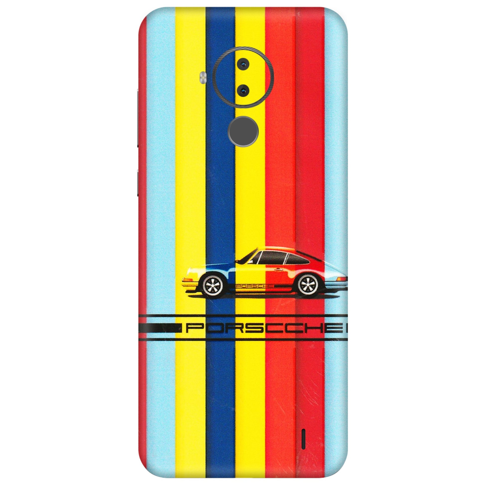 HMD NOKIA Phone Skins (All Models) - Multicolour Porche - 3D Embossed Finish (L-39) HMD Nokia C30