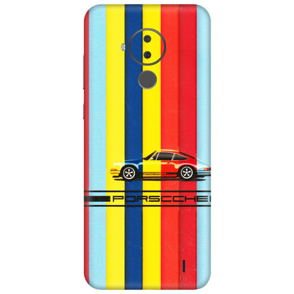 HMD NOKIA Phone Skins (All Models) - Multicolour Porche - 3D Embossed Finish (L-39) HMD Nokia C30