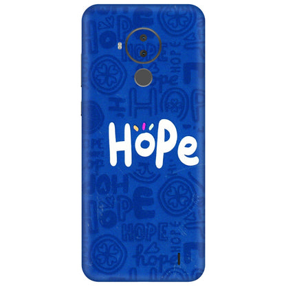 HMD NOKIA Phone Skins (All Models) - Hope Doodles Blue - 3D Embossed Finish (L-43) HMD Nokia C30