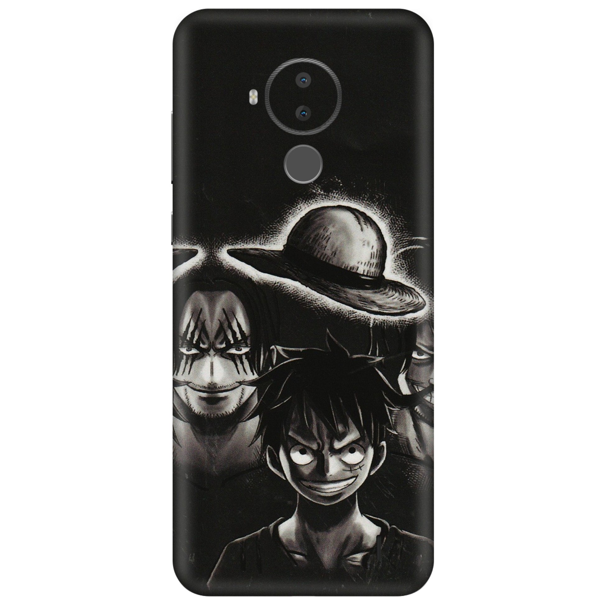 HMD NOKIA Phone Skins (All Models) - Black Luffy Hat - 3D Embossed Finish (L-57) HMD Nokia C30