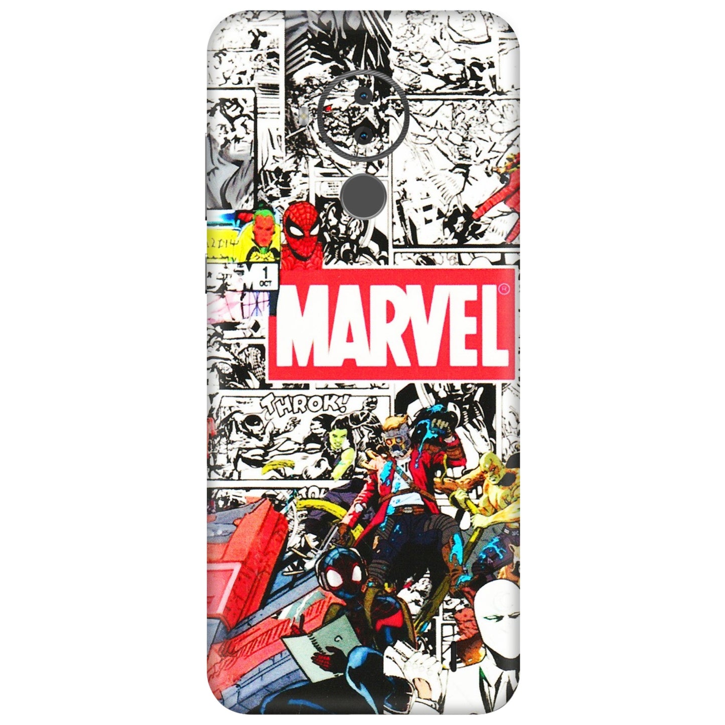HMD NOKIA Phone Skins (All Models) - Marvel Colorful Comic - 3D Embossed Finish (L-64) HMD Nokia C30