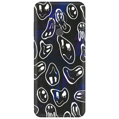HMD NOKIA Phone Skins (All Models) - Distorted Smileys - 3D Embossed Finish (L-92) HMD Nokia C30
