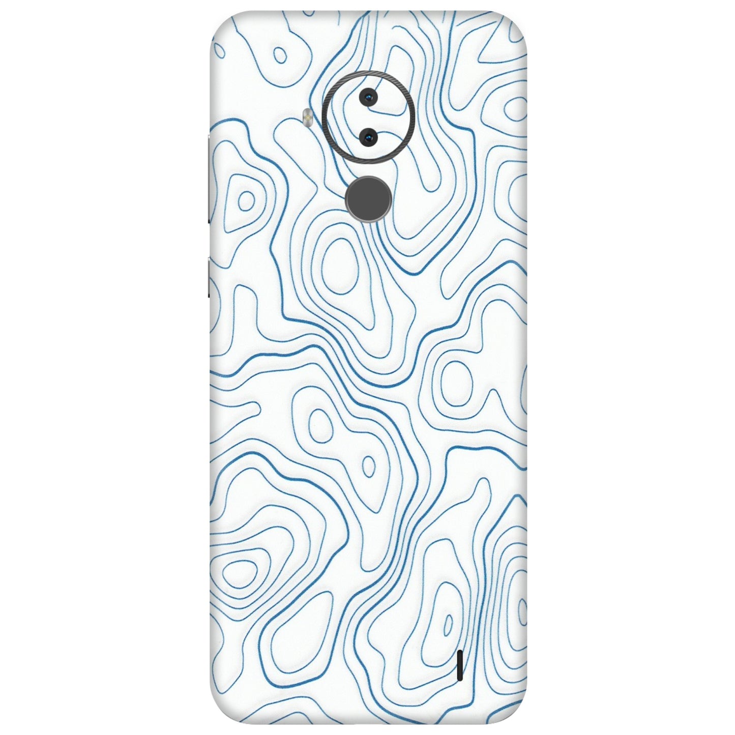 HMD NOKIA Phone Skins (All Models) - Blue And White Swirls - Matte Finish (M-139) HMD Nokia C30