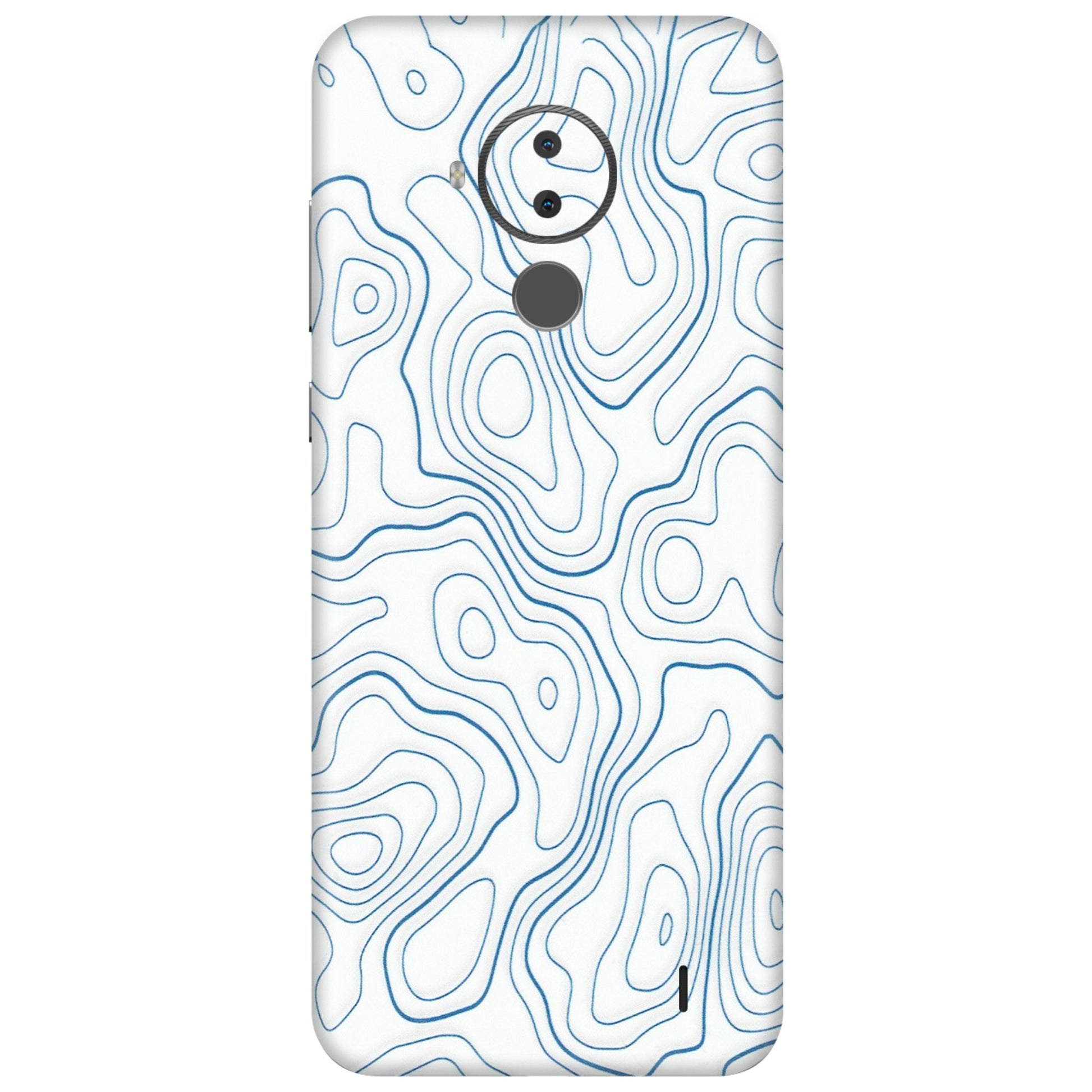 HMD NOKIA Phone Skins (All Models) - Blue And White Swirls - Matte Finish (M-139) HMD Nokia C30