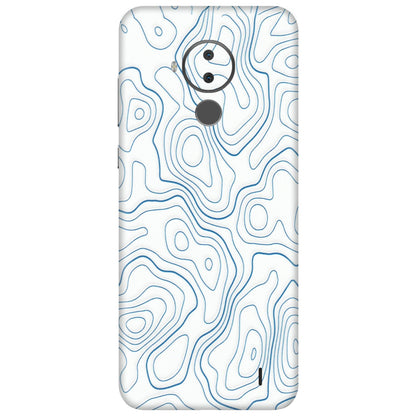 HMD NOKIA Phone Skins (All Models) - Blue And White Swirls - Matte Finish (M-139) HMD Nokia C30