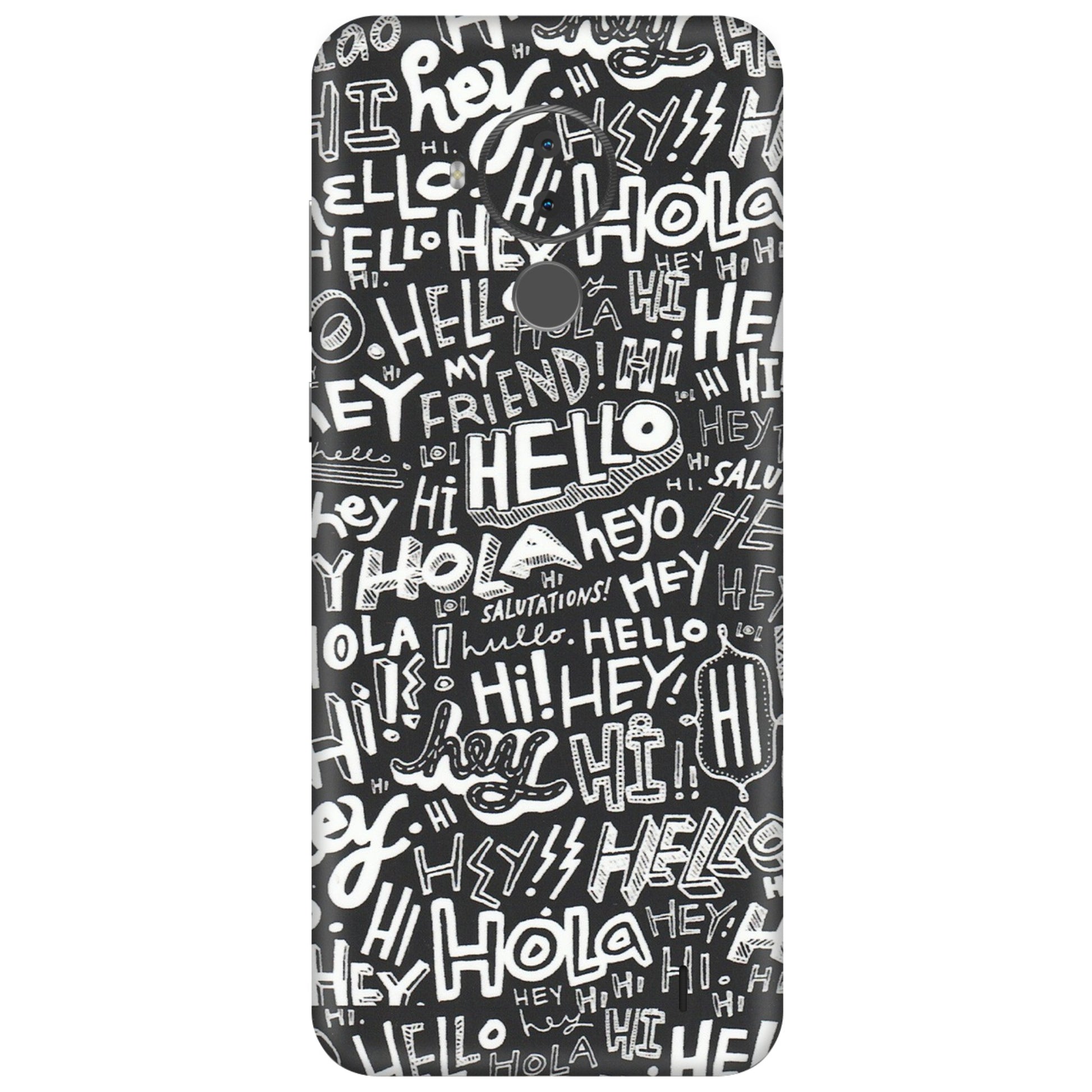 HMD NOKIA Phone Skins (All Models) - Hi Hello Doodles - Matte Finish (M-25) HMD Nokia C30