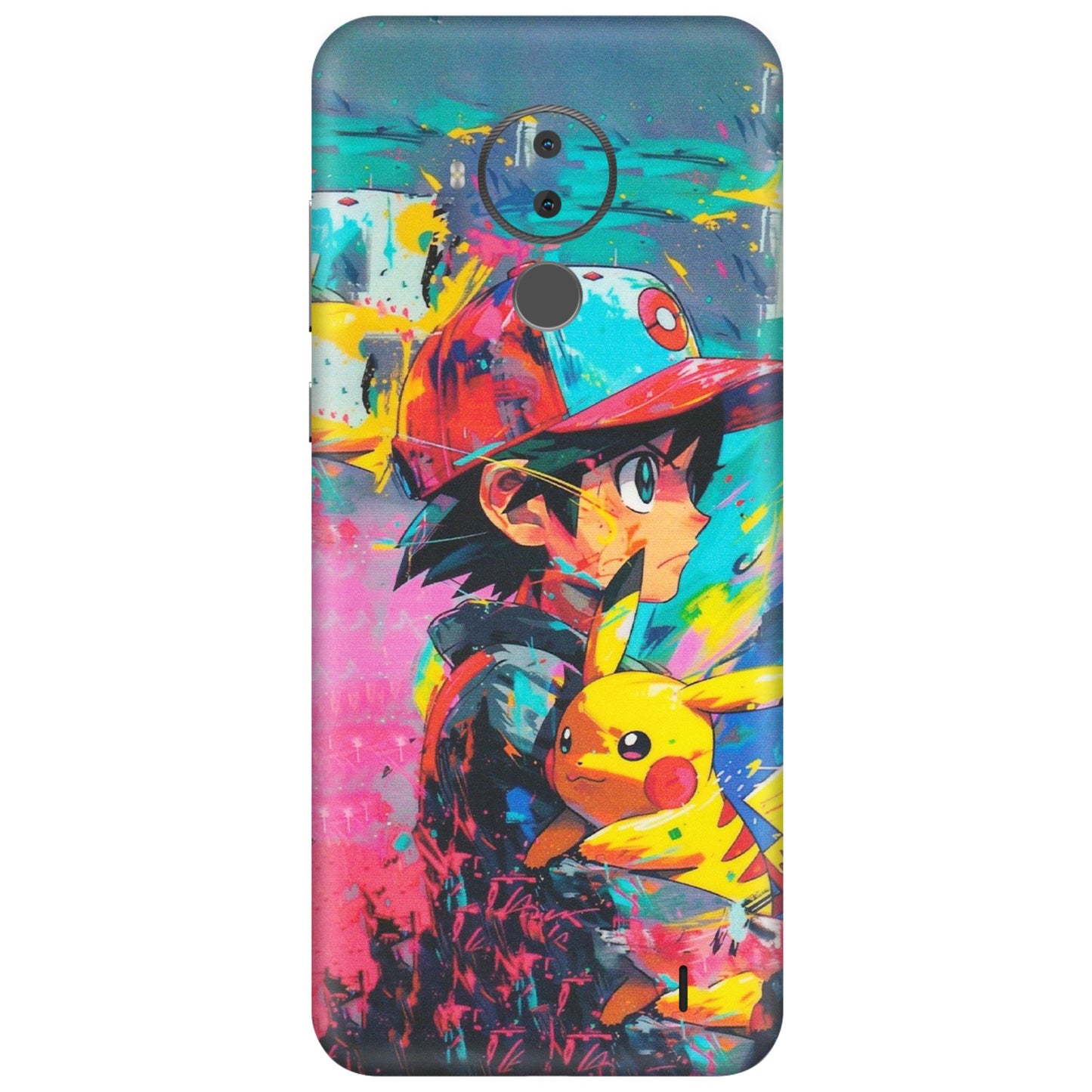 HMD NOKIA Phone Skins (All Models) - Ash & Pikachu - Matte Finish (M-26) HMD Nokia C30