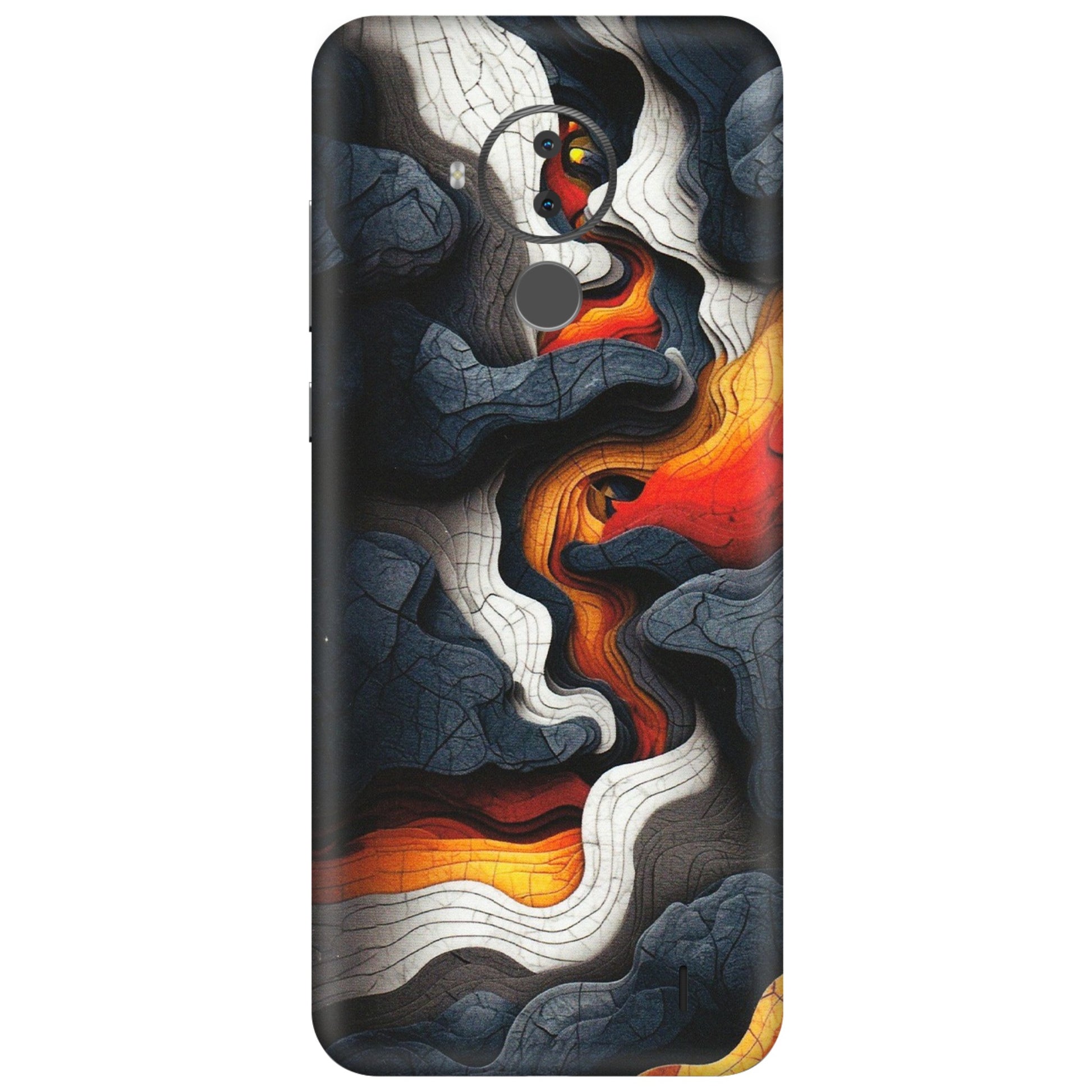 HMD NOKIA Phone Skins (All Models) - Abstract Volcanic Layers - Matte Finish (M-52) HMD Nokia C30