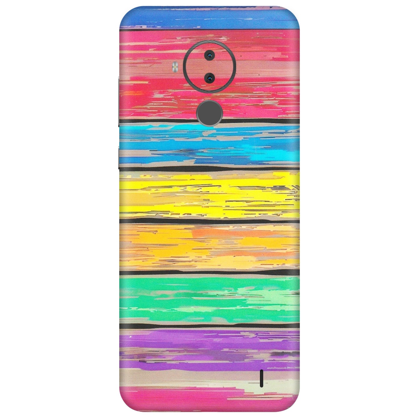 HMD NOKIA Phone Skins (All Models) - Multi Colour Wooden Wall - Matte Finish (M-96) HMD Nokia C30