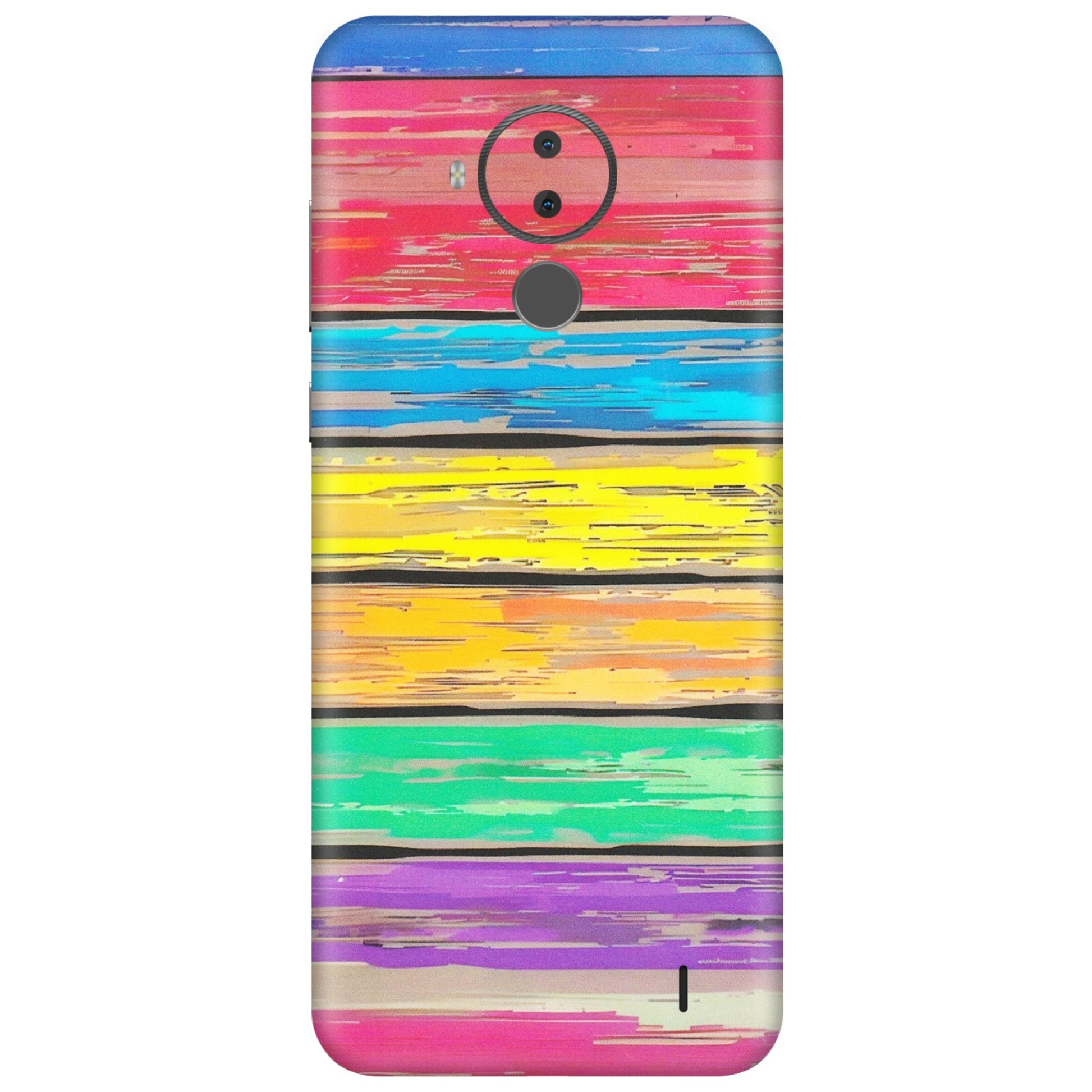 HMD NOKIA Phone Skins (All Models) - Multi Colour Wooden Wall - Matte Finish (M-96) HMD Nokia C30