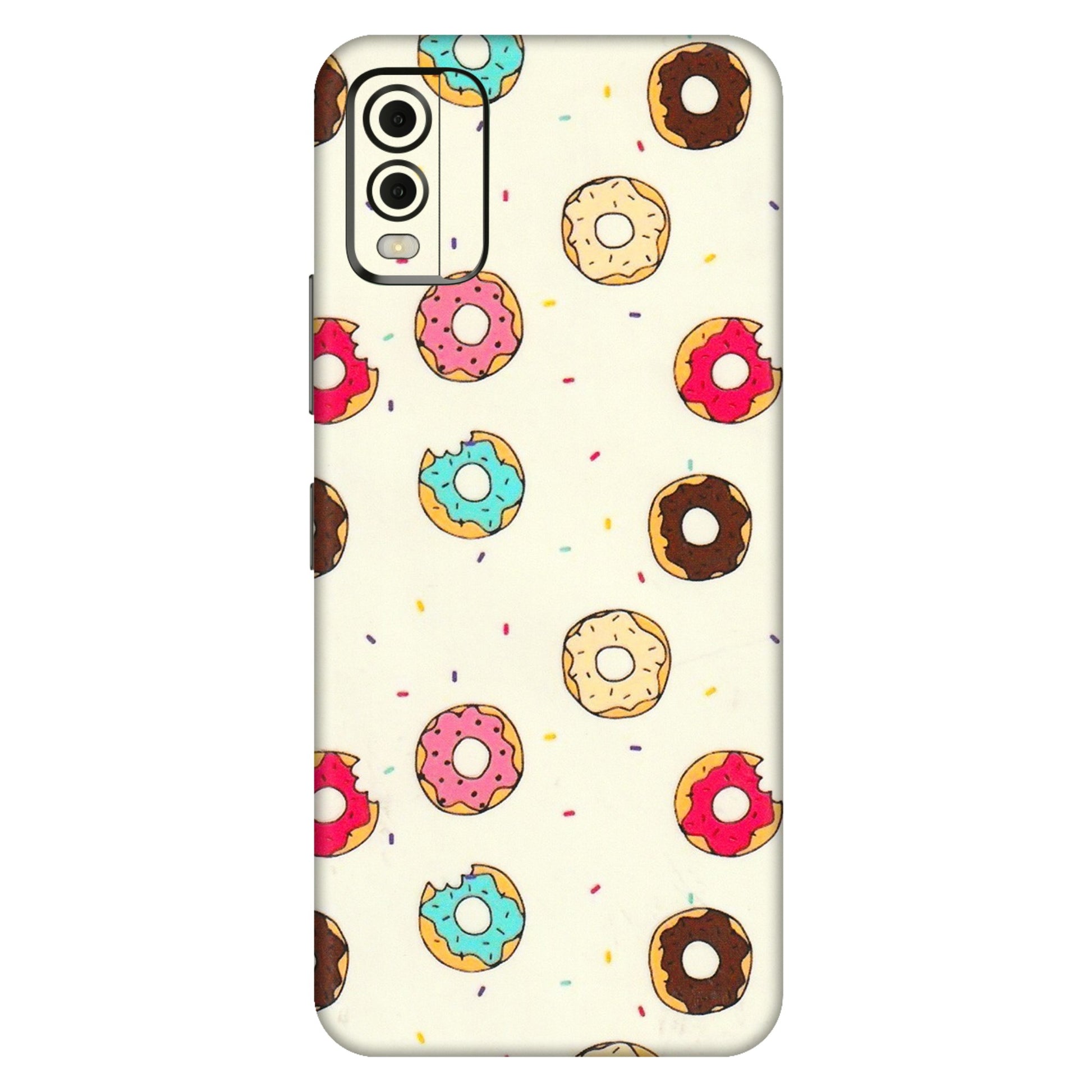 HMD NOKIA Phone Skins (All Models) - Mini Donuts Doodle Art - 3D Embossed Finish (L-122) HMD Nokia C32