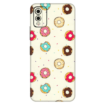 HMD NOKIA Phone Skins (All Models) - Mini Donuts Doodle Art - 3D Embossed Finish (L-122) HMD Nokia C32