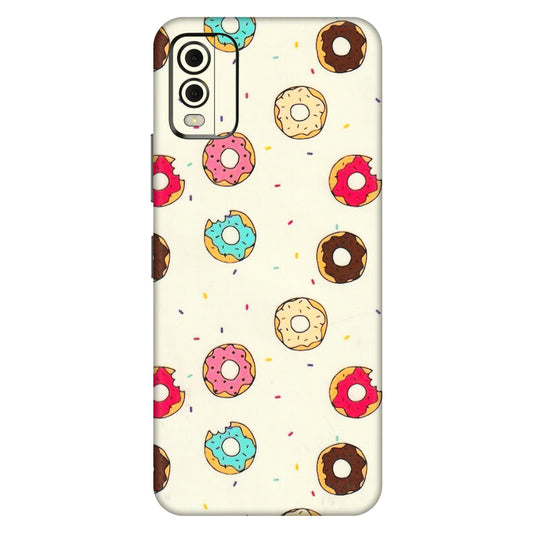 HMD NOKIA Phone Skins (All Models) - Mini Donuts Doodle Art - 3D Embossed Finish (L-122) HMD Nokia C32